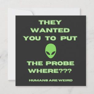 Humans Weird Alien sonda Green Jumper Pullover