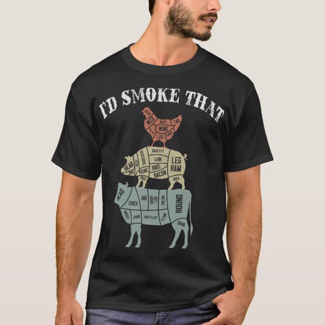 Humaría esa graciosa camiseta de barbacoa (Anverso)
