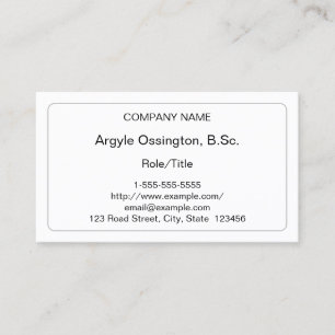 Humble, Dapper, tarjeta de visita corporativa