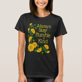 Humble de girasol femenino y camiseta amable