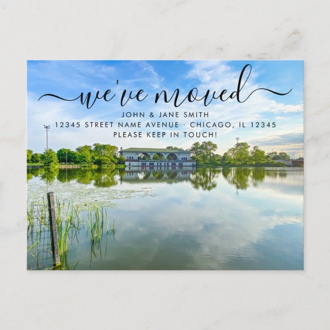 Humboldt Park Chicago Moving Invitación Postcard (Anverso)
