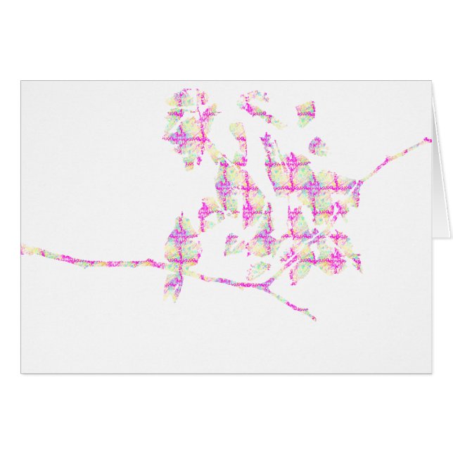 Hummingbird Abstract Pink (Anverso (Horizontal))
