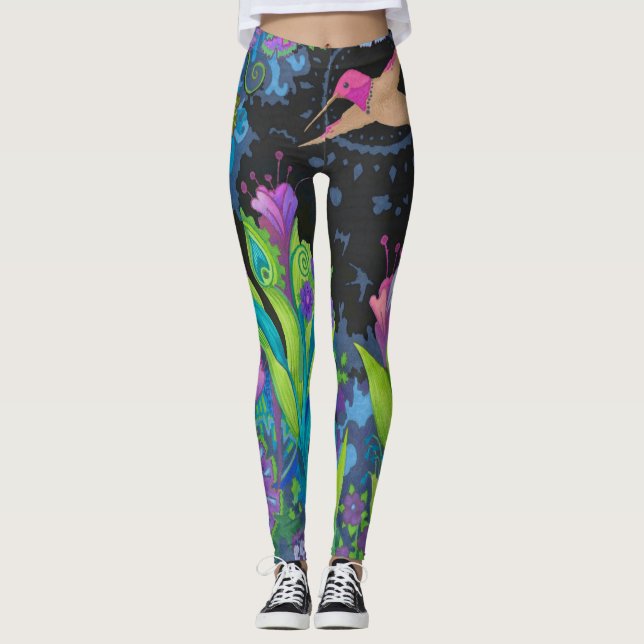 Hummingbird Bloom Leggings (Anverso)
