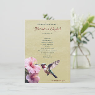 Hummingbird e Hibiscus Programa de Bodas Amarill