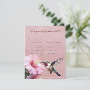 Hummingbird e Hibiscus   RSVP de boda rosada