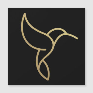 Hummingbird en estilo Monoline - Oro en negro
