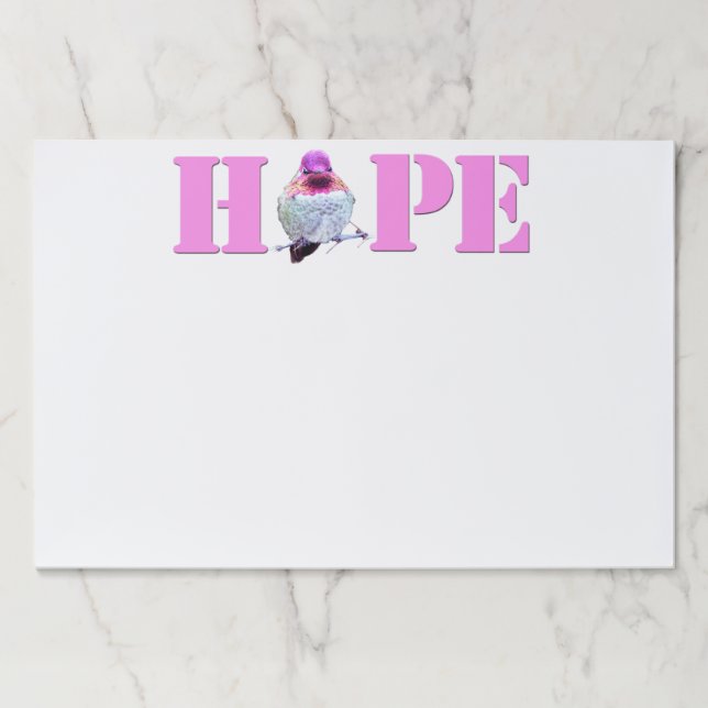 Hummingbird Fotografía de Pink HOPE Gran Bloc de n (Anverso)