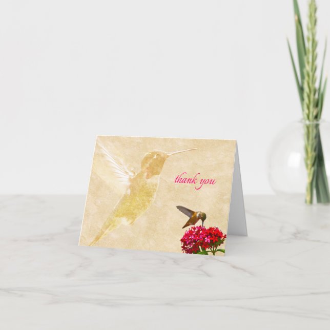Hummingbird, gracias - Tarjeta de nota (Anverso)