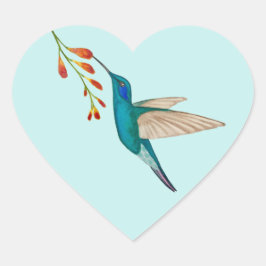 Hummingbird Heart Pegatina