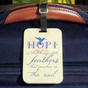 Hummingbird Hope - Etiqueta de equipaje