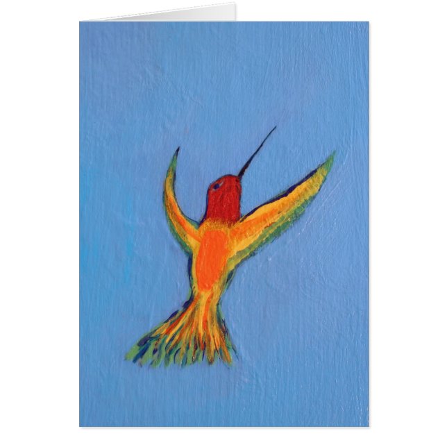Hummingbird on blue (Frente)