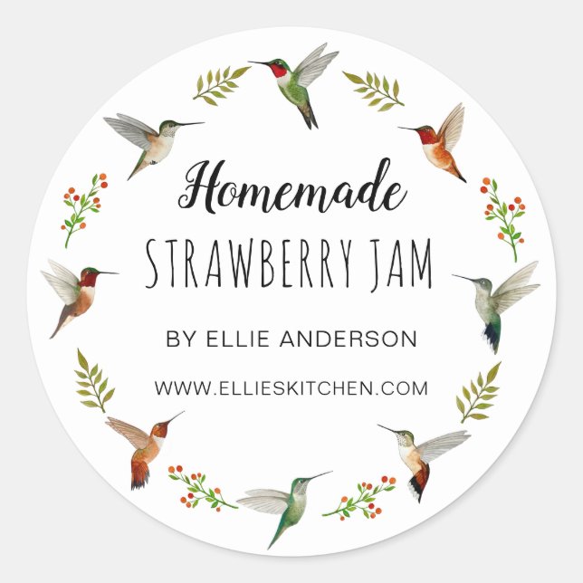 Hummingbird Pegatina de productos para productos c (Anverso)