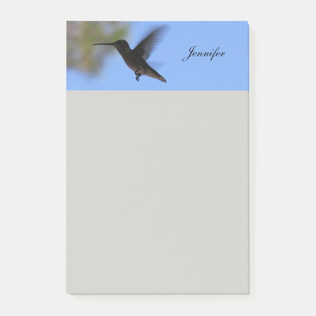 Hummingbird Post personalizado que nota 4x6 (Anverso)