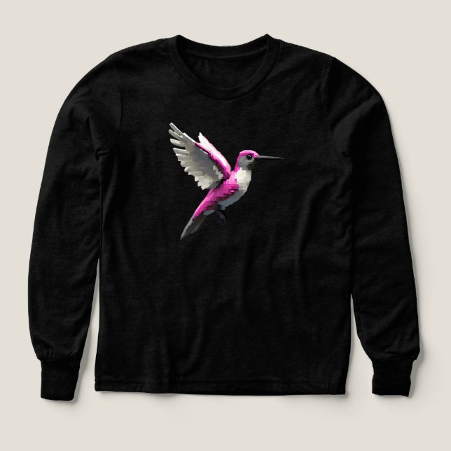 Hummingbird rosa con guijarros (Diseño frontal)