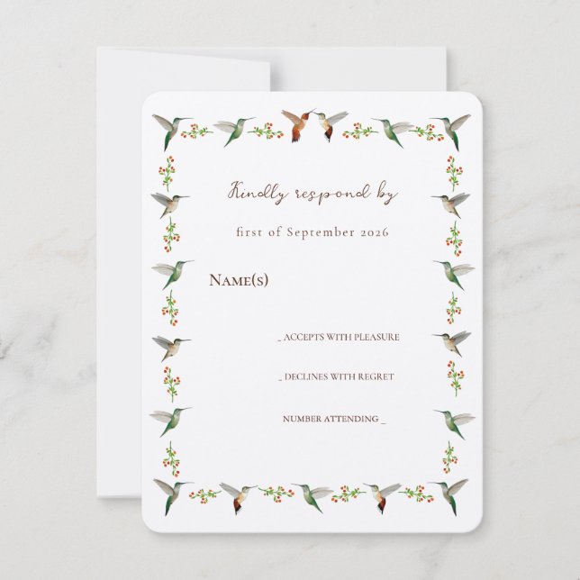 Hummingbird RSVP (Anverso)