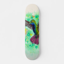 Hummingbird - skateboard de pintura acrílica