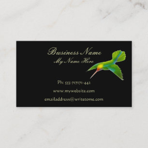 HUMMINGBIRD sobre tarjetas de Negra