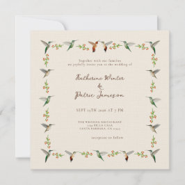 Hummingbird Wedding Invitation