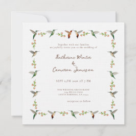 Hummingbird Wedding Invitation