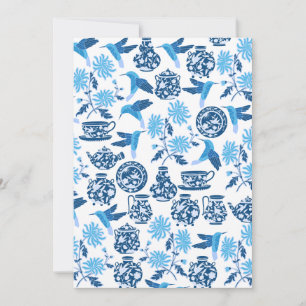Hummingbirds azul personalizado Notecards