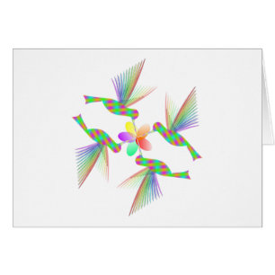 Hummingbirds Besando una flor