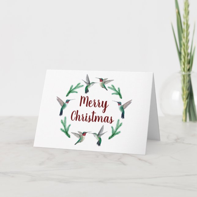 Hummingbirds con gota de navidad (Anverso)