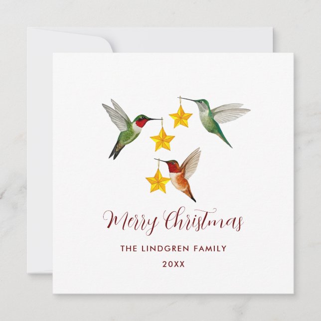 Hummingbirds Feliz Navidad (Anverso)