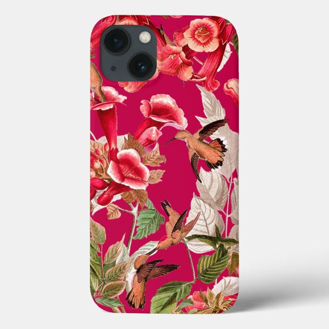 Hummingbirds Floral iPhone 6 Funda duro extremo (Reverso)