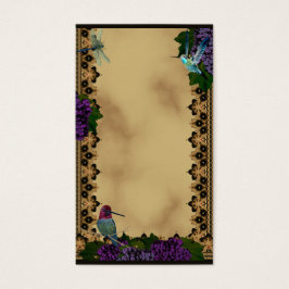 Hummingbirds, libélula y uvas victorianas