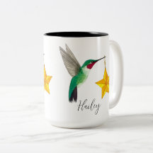 Hummingbirds personalizado y tazas de café de dos