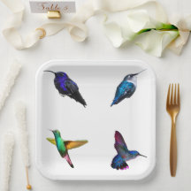 Hummingbirds Platos de papel de fondo