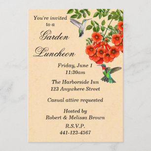 Hummingbirds sobre la invitación a los Personaliza