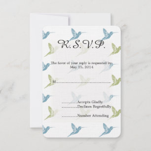 Hummingbirds Wedding RSVP