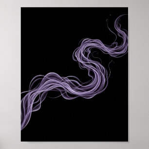 Humo abstracto púrpura - Arte Pared etéreo