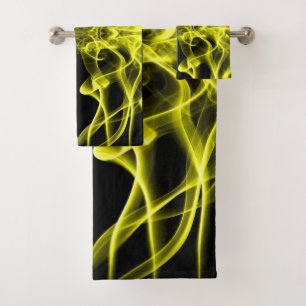 Humo Amarillo Simétrico Minimalista Negro