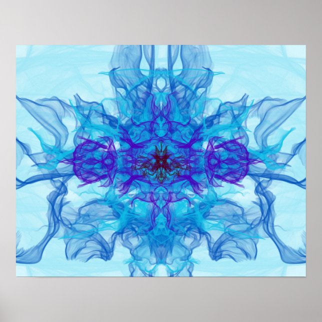 HUMO AZUL - Arte Fractal - (Frente)