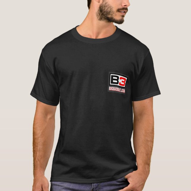 Humo B3 en la camiseta del negro del agua (Anverso)