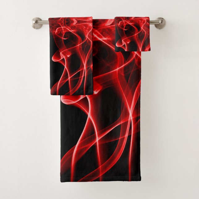 Humo Rojo Simétrico Minimalista Negro (In situ)