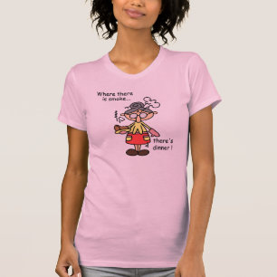 Humo y camisetas y regalos de la cena