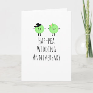 Humor Aniversario de la tarjeta Cute Peas