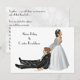 Humor boda En Invitación Blanca
