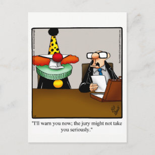 Humor de abogado divertida y espectikles de postal