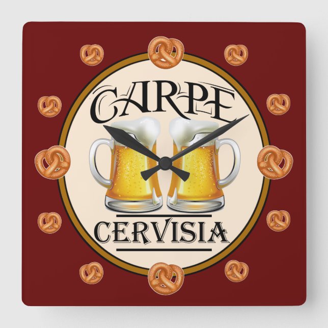 Humor de CERVEZA Reloj de pared acrílico (Anverso)