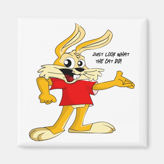 Humor de conejo divertido imán (Frente)