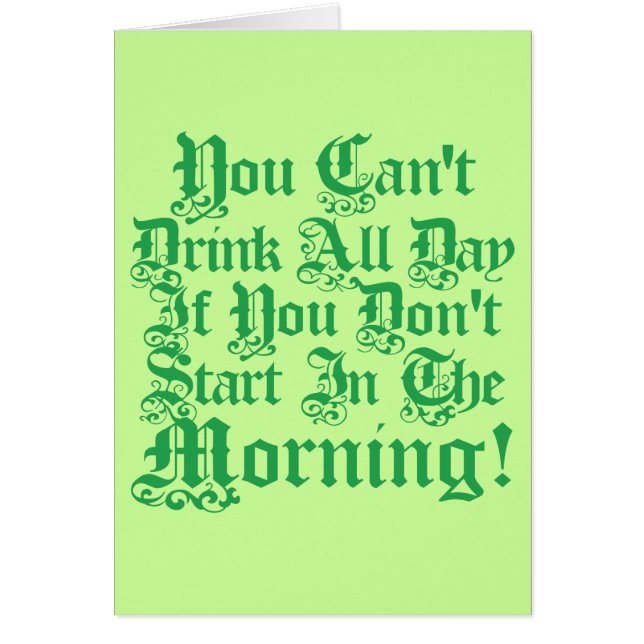 Humor de consumición irlandés (Frente)