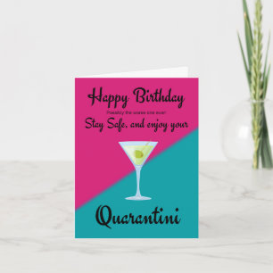 Humor de cuarentena por tarjeta de cumpleaños dura
