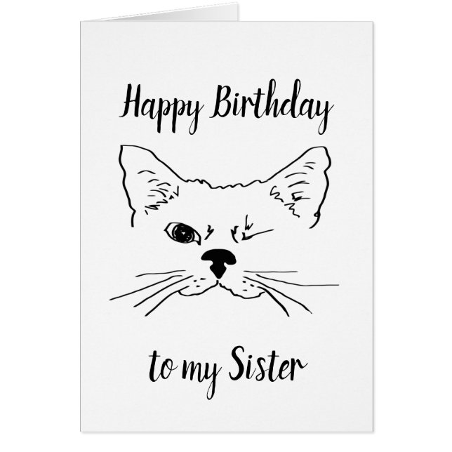 Humor de cumpleaños de hermana cita diversión de g (Frente)