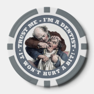 Humor de DENTIST nombre personalizado fichas de pó