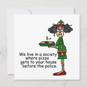 Humor de entrega de pizza