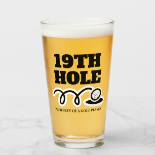 Humor de golf Regalo de cristal de cerveza para ho